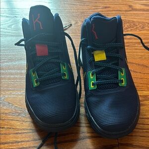 Navy Athletic Sneakers with Colorful Accents